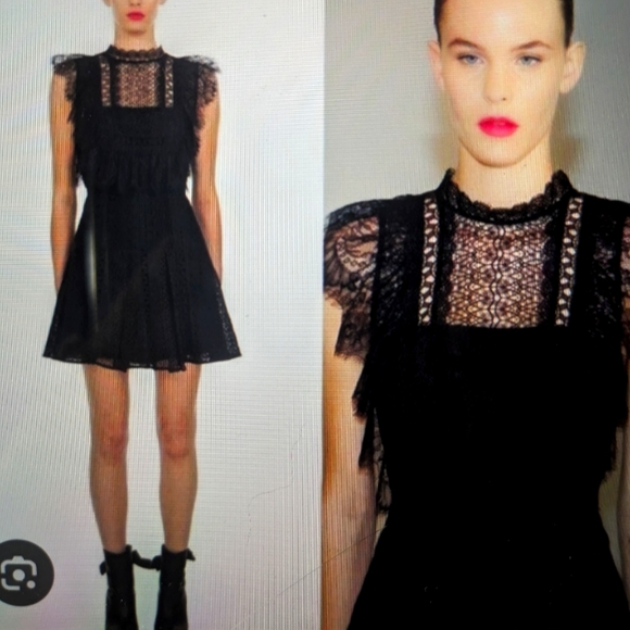 Self-Portrait Dresses & Skirts - SELF-PORTRAIT Black Lace Panel dress